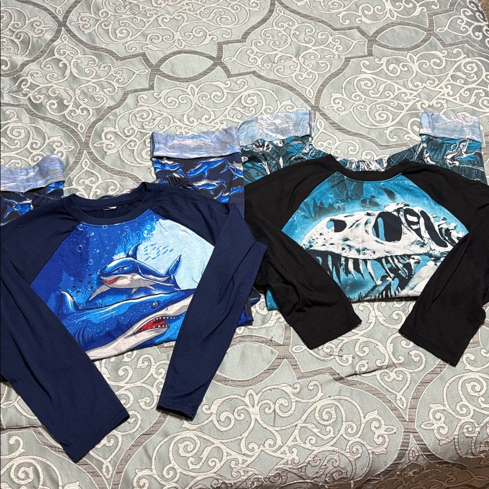 The Children's Place Blue and Black Pajama Set